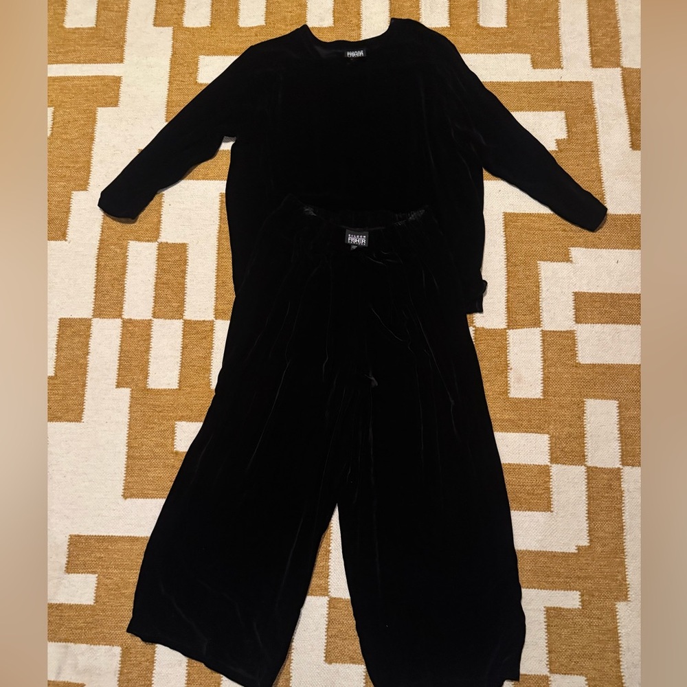Eileen Fisher Black Velvet Jumpsuit